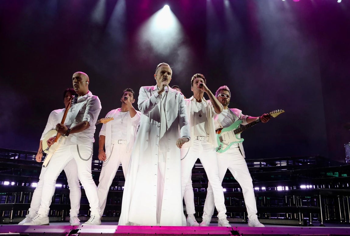 Concierto de Miguel Bosé en la Plaza de España