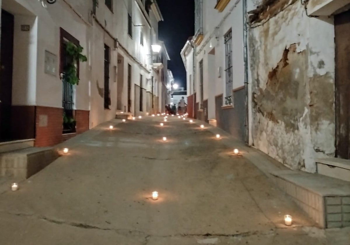Una de las calles de la Noche de las Velas
