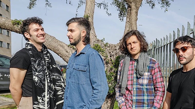 José Ángel Mercader, Dani Sánchez, Antonio García y Pepe Esteban, integrantes de Arde Bogotá