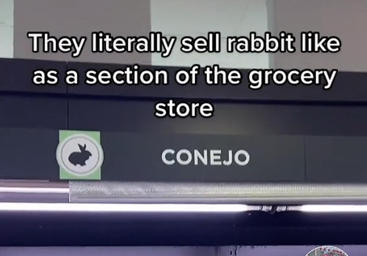 La estantería de Mercadona con la carne de conejo
