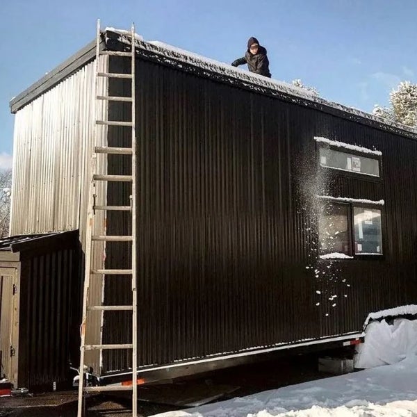 Vivir en pareja y con mascotas en una minicasa de 32 metros cuadrados es posible