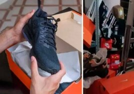 Robo inútil: se llevan 200 cajas de zapatillas de una tienda pero no las podrán revender ni usar