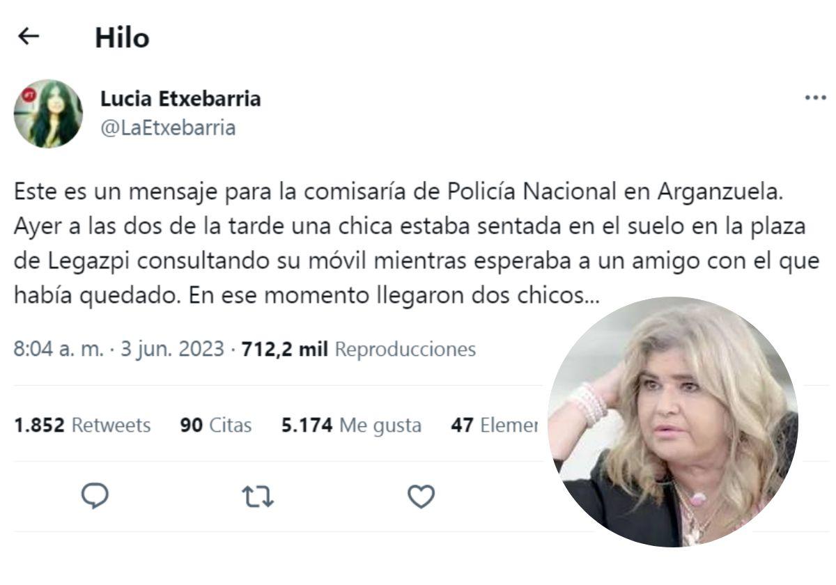 Lucía Etxebarría cuenta cómo atracaron a su hija