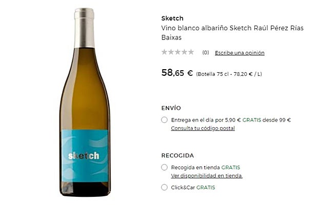 El vino blanco albariño Sketch, alabado por Arnold Schwarzenegger