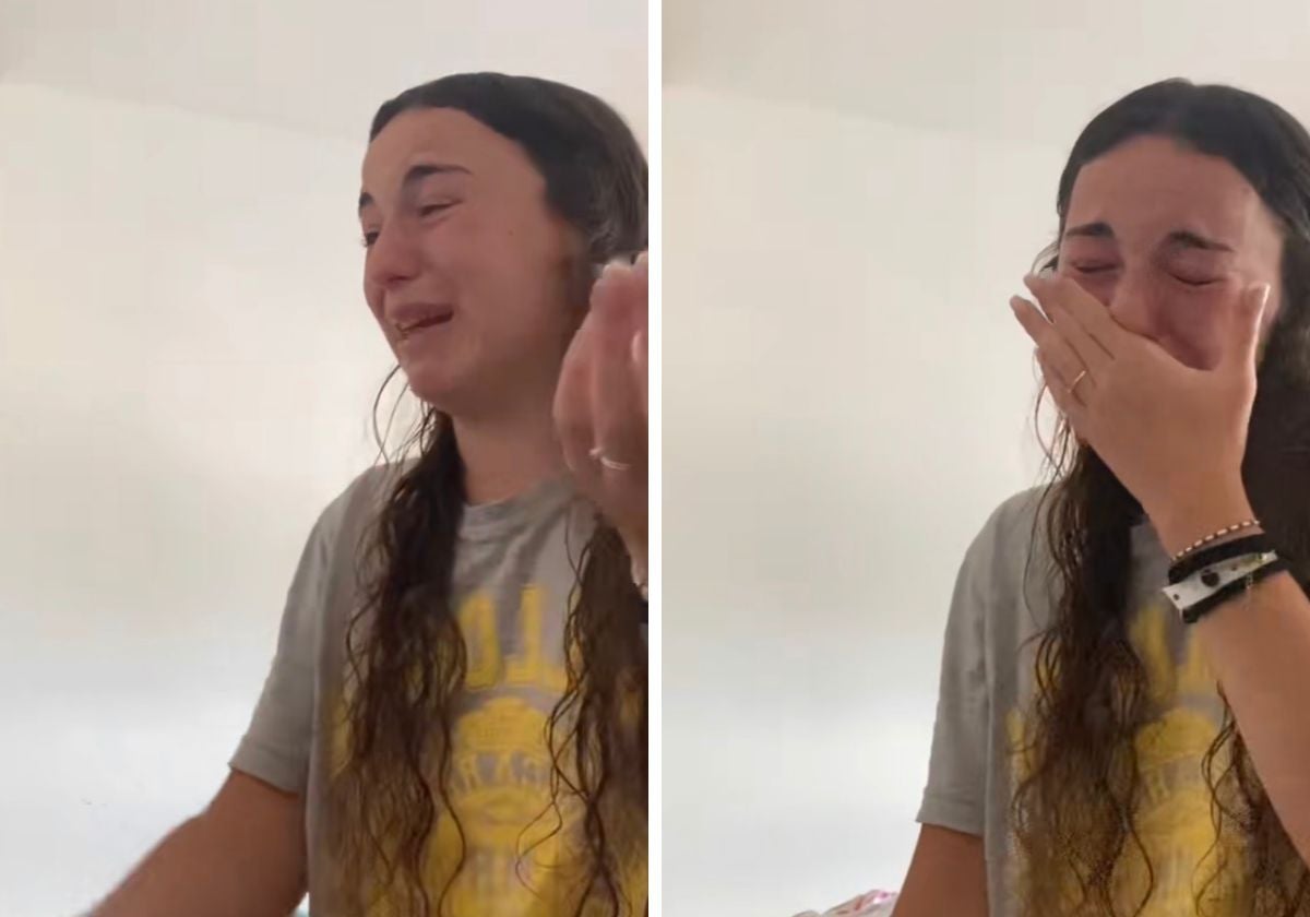 Una estudiante reacciona entre lágrimas a las notas de Selectividad