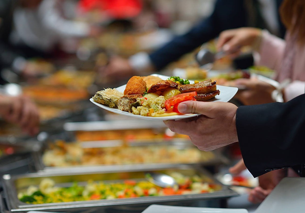 Buffet libre de un hotel