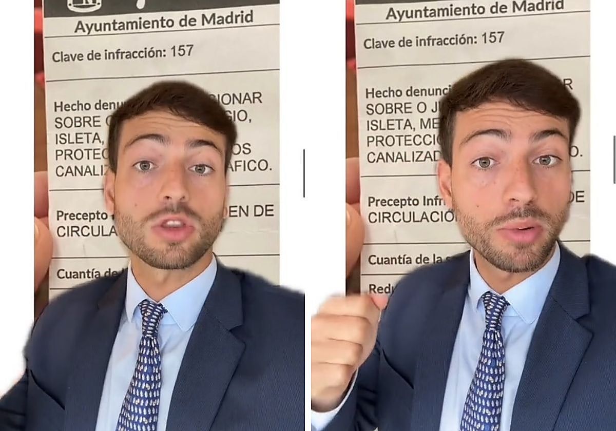 En el vídeo el abogado muestra la supuesta multa, que exhibe el logotipo del Ayuntamiento seguido de una presunta clave de infracción
