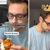 Un canadiense prueba por primera vez el roscón de Reyes y este es su veredicto: «Es mejor así»