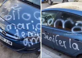 Aparece un coche lleno de pintadas en Castelldefels: «Me follo al marido de mi amiga»