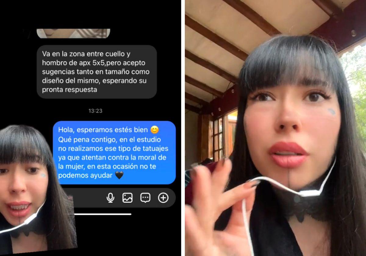 Una tatuadora se queda en shock con el tatuaje que quiere hacerse una clienta y no la atiende: «Me parece triste»
