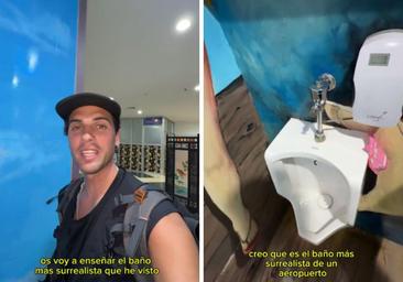 Un español alucina con el baño de un aeropuerto: «Es lo más surrealista que he visto»