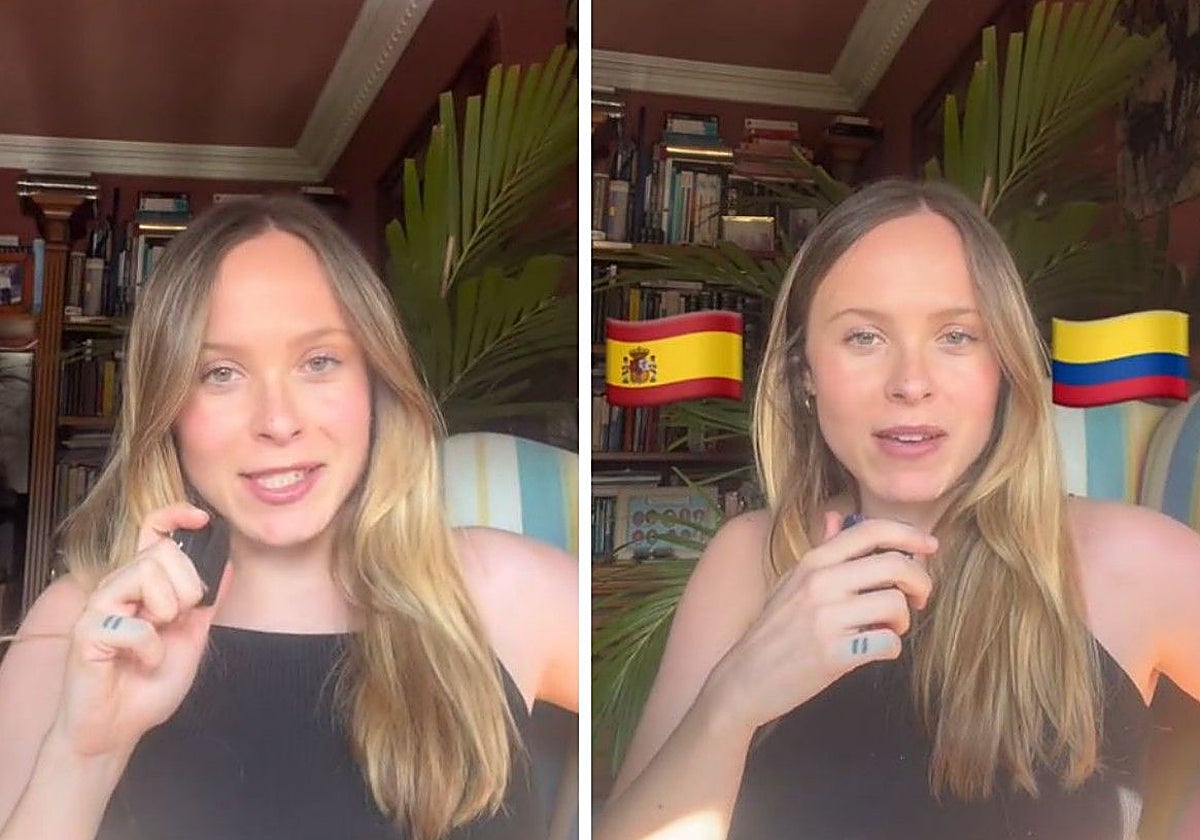 Esther, durante su vídeo sobre los choques culturales que está descubriendo en Colombia