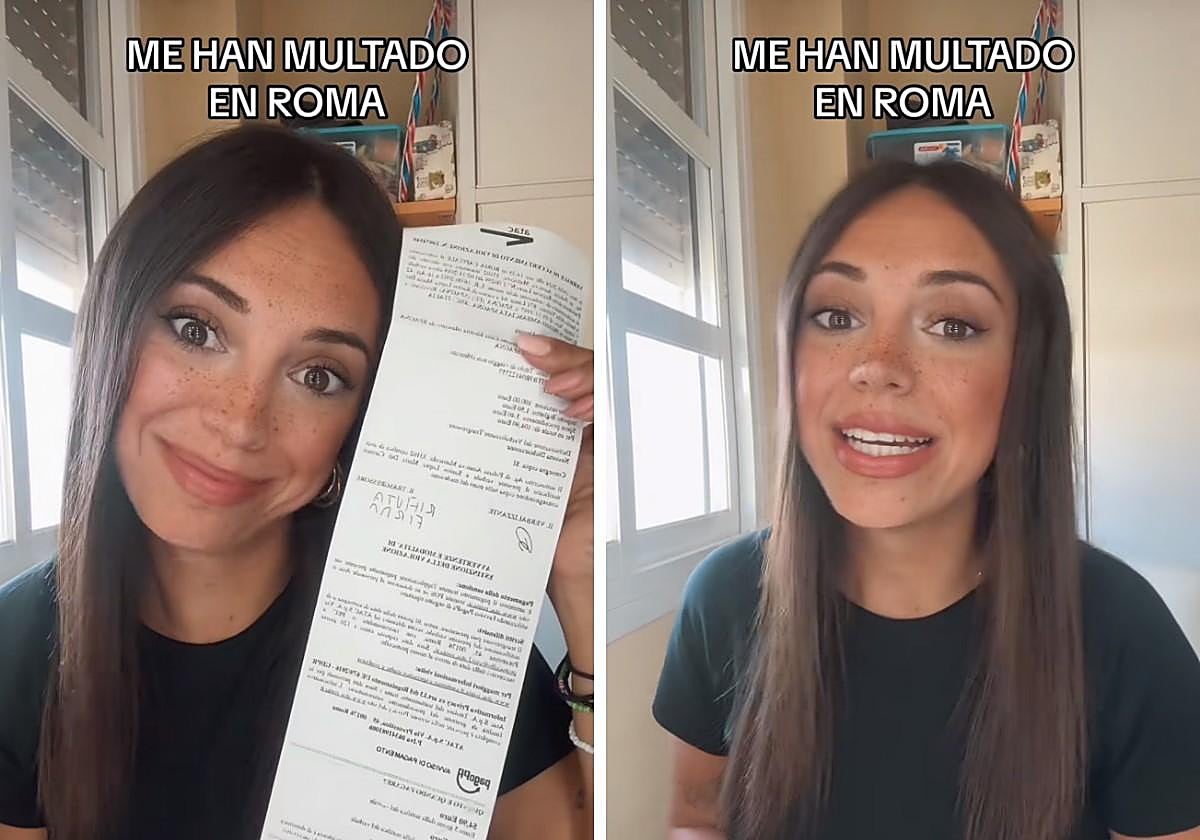 Una española muestra la multa de 100 euros que le han puesto en Italia