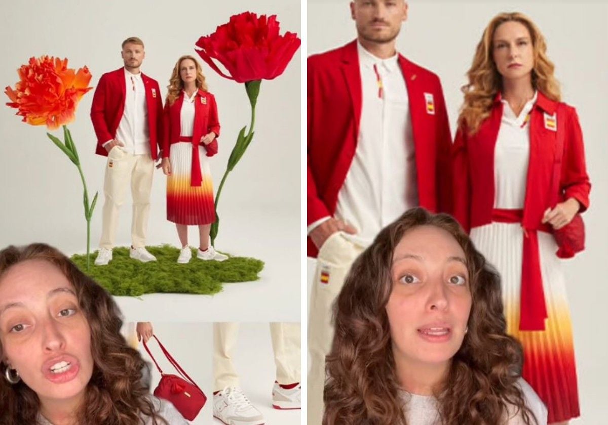 Marta Camin, durante su vídeo para valorar el uniforme del equipo español