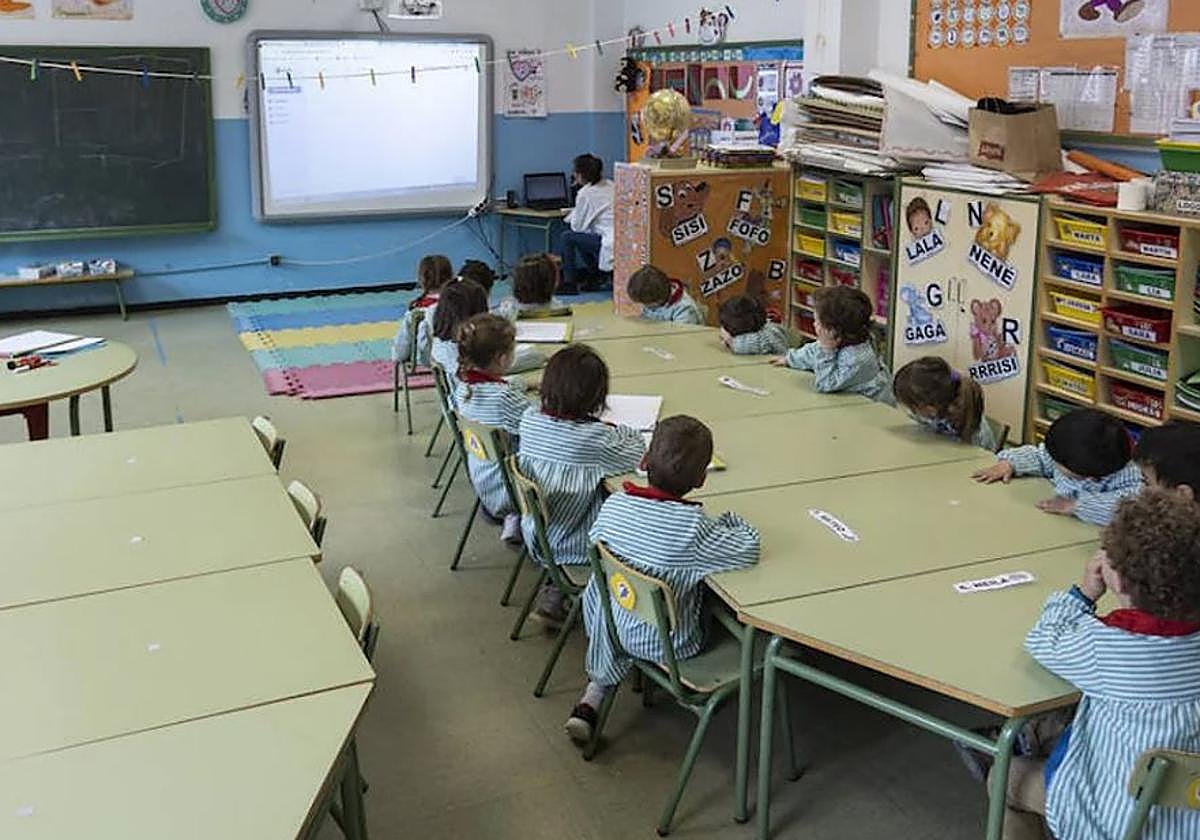 Niños durante una clase