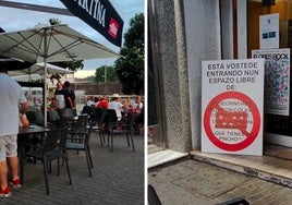 Reabre el bar de Galicia que cerró por culpa del «turista madrileño» con un peculiar cartel en la puerta: «Espacio libre de...»