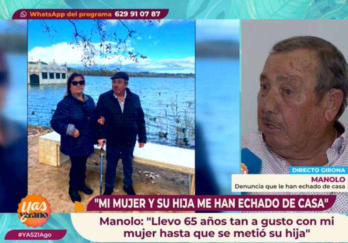 Manolo manifestó que fue expulsado de su hogar debido a la influencia de una hija en la relación con su esposa