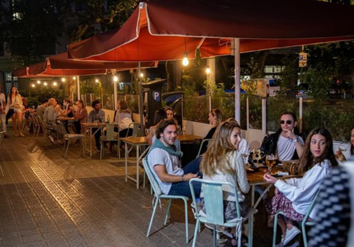 Una terraza de Barcelona