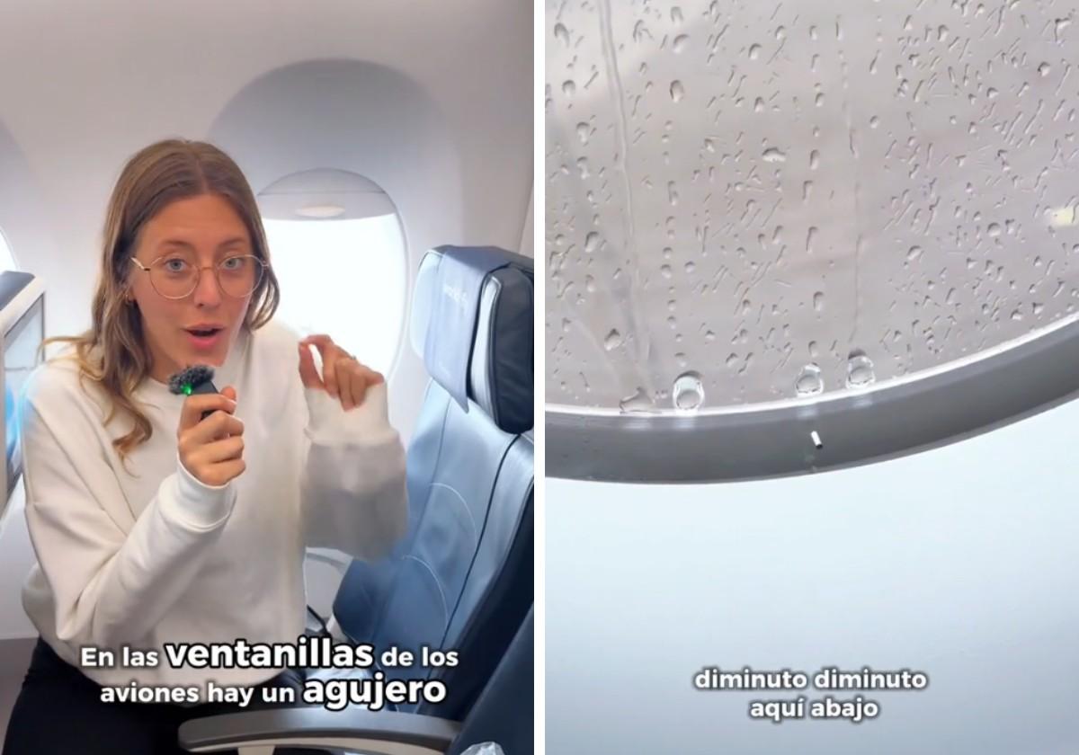 Una exazafata explica por qué existe este agujero en las ventanas de los aviones: «Sirve para...»