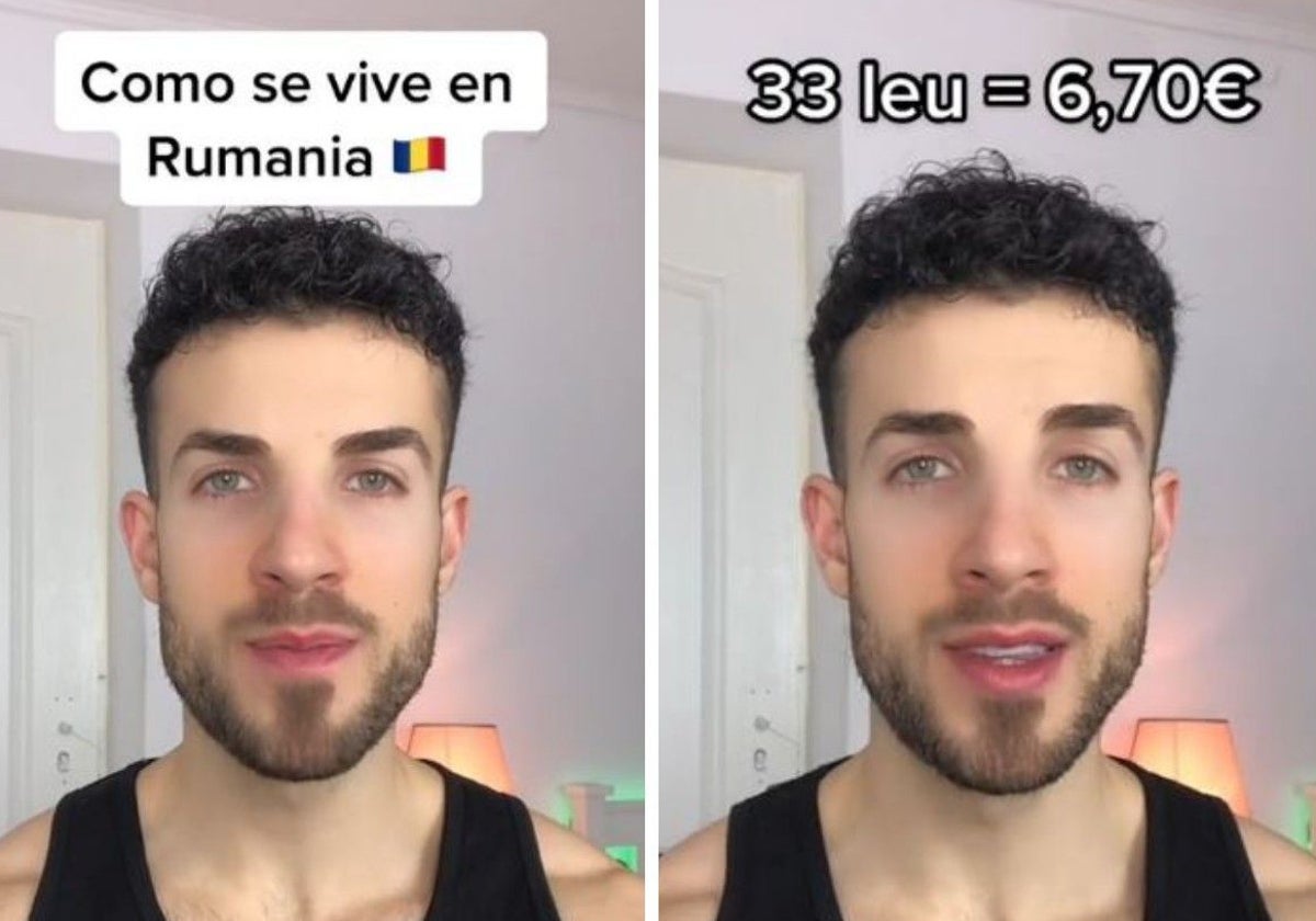 Andrés, durante su vídeo explicando curiosidades de su vida en Rumanía