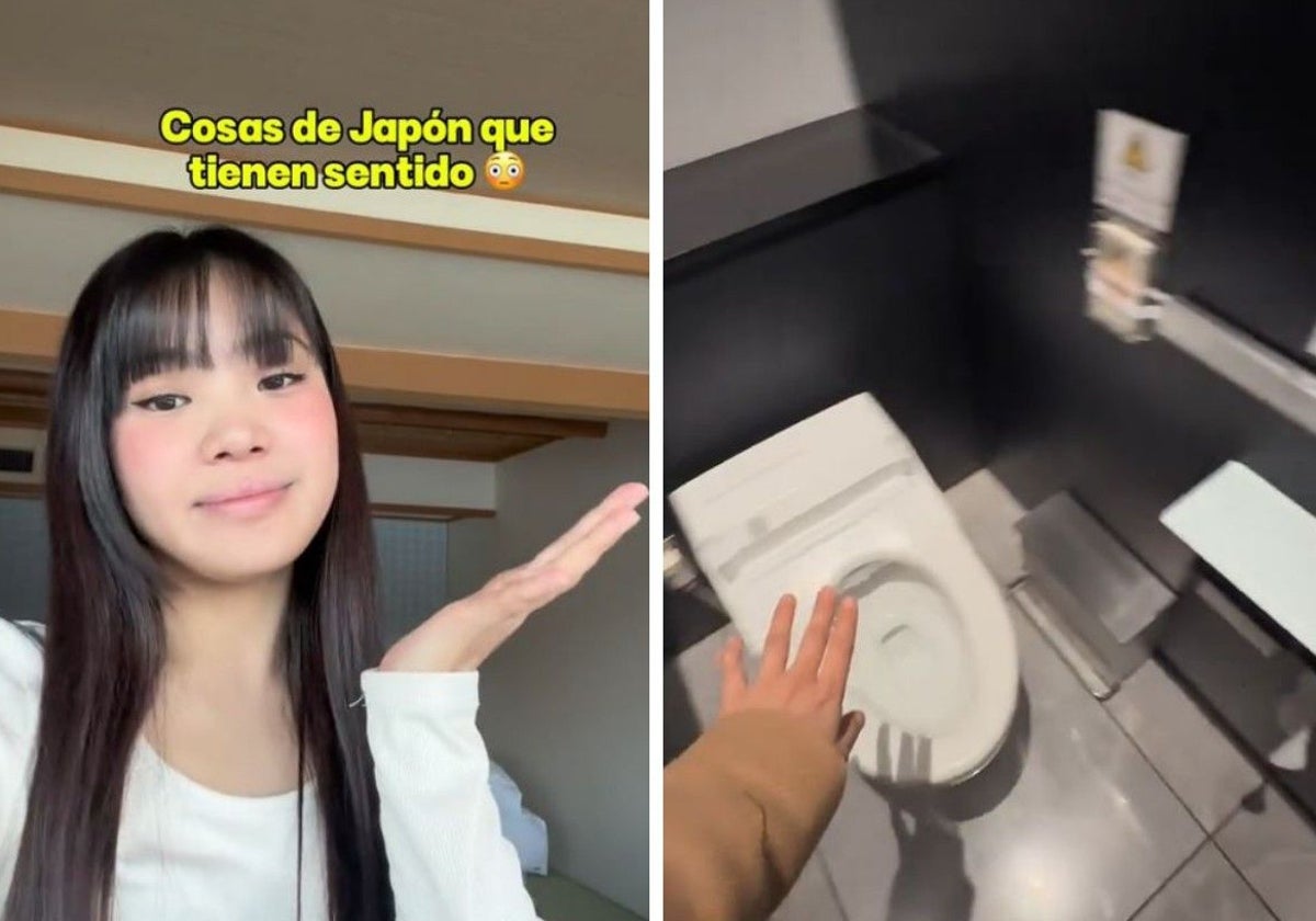 Tami, enseñando los detalles de los baños públicos de Japón