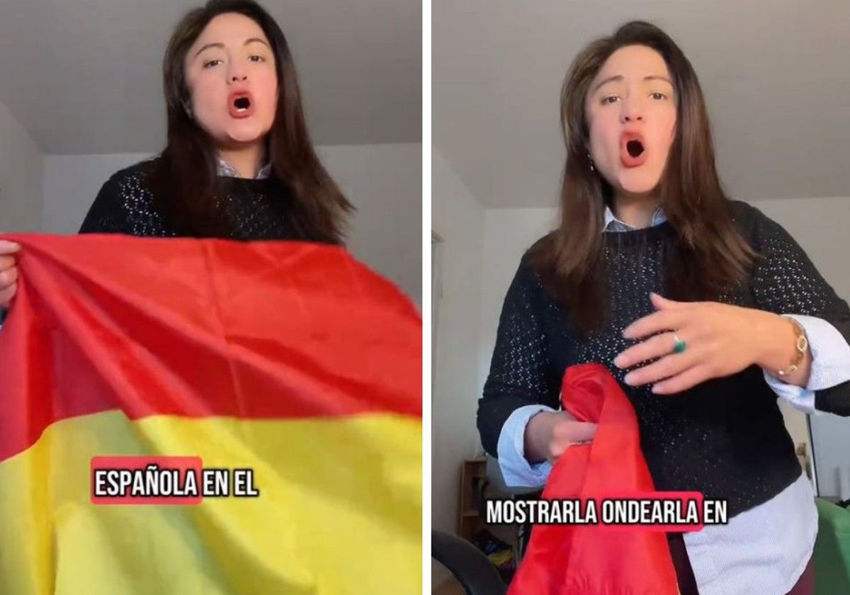 Sara, dando explicaciones sobre la medida que han implantado en el país nórdico