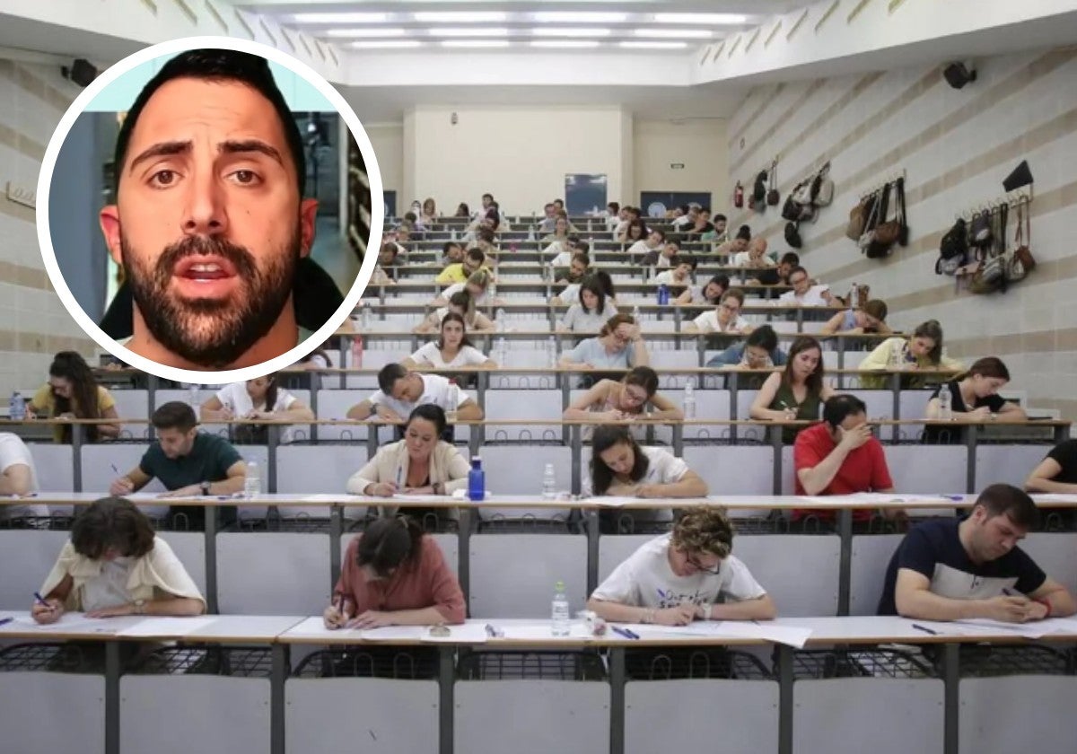 Un grupo de opositores hacen el examen de su oposición