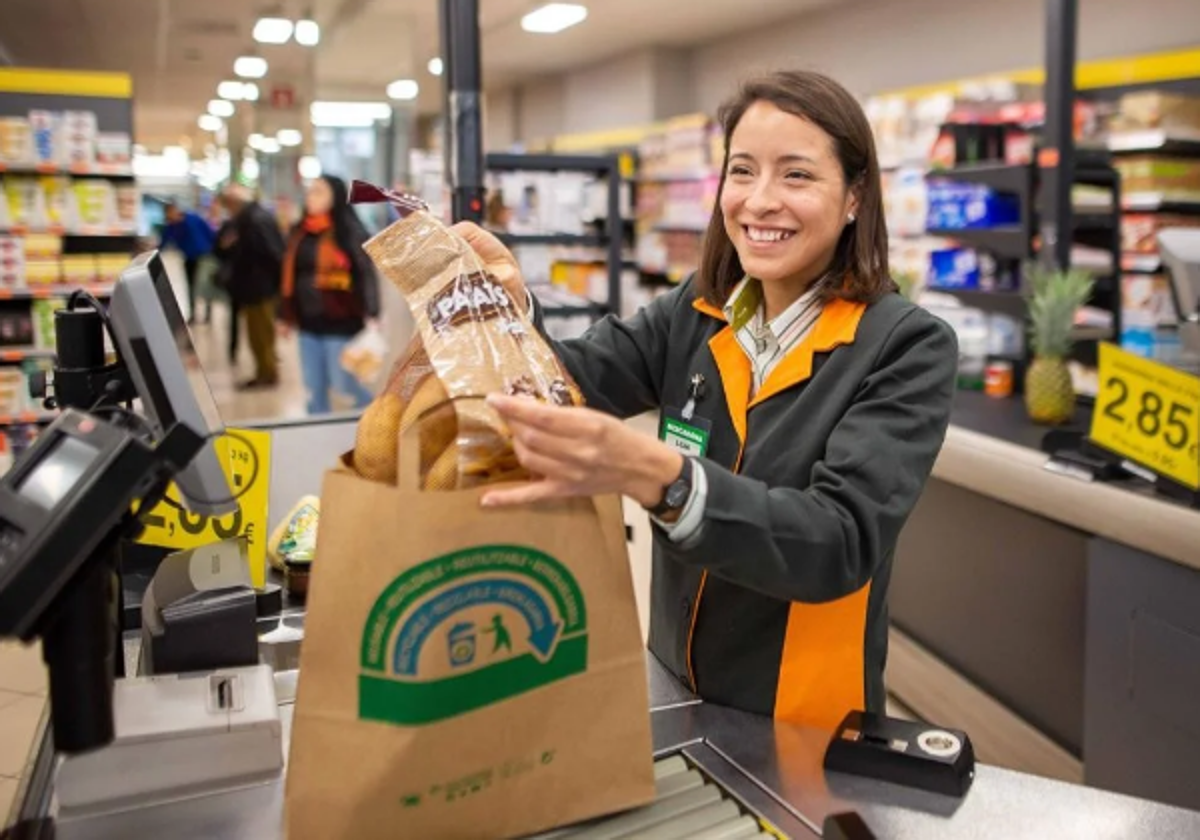 Una cajera de Mercadona