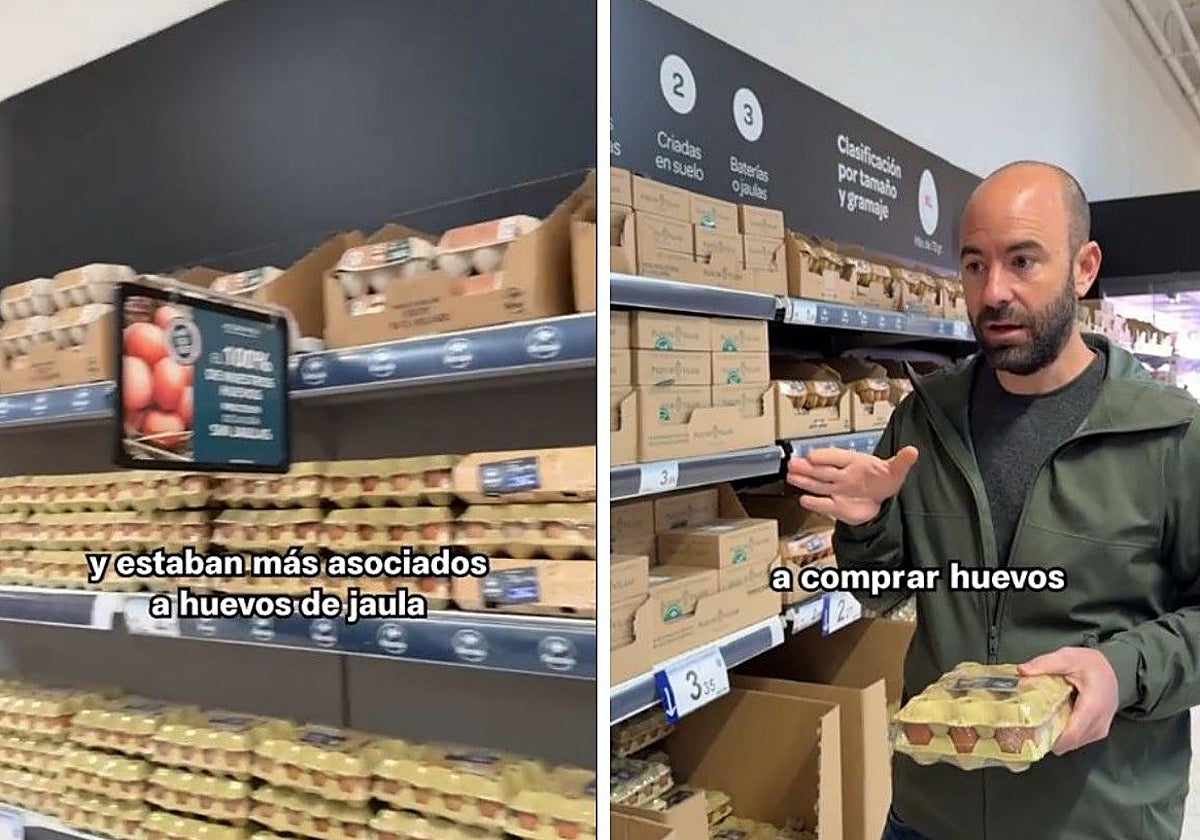 Jorge, dando sus explicaciones desde un supermercado
