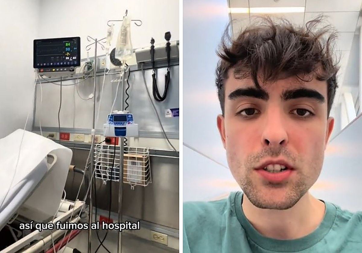 Erlantz, contando la experiencia en el hospital allí