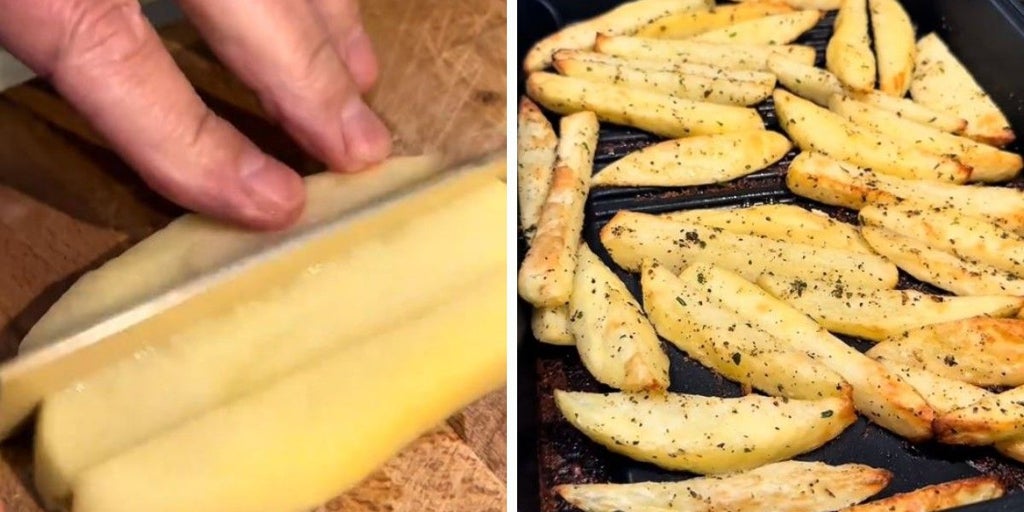 Esta es la mejor forma de cocinar unas patatas fritas en una freidora de aire para que salgan jugosas