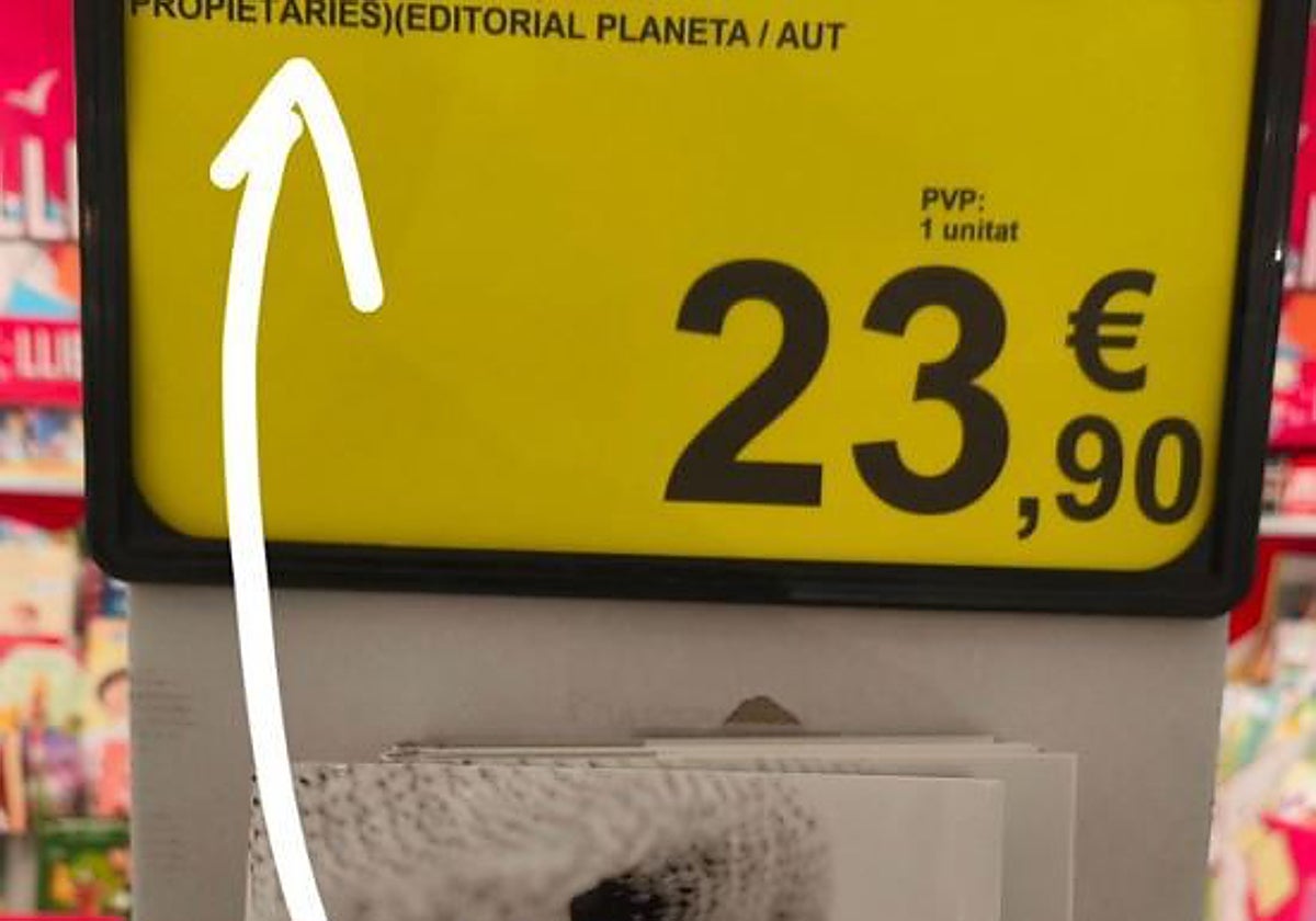 Detalle del divertido cartel encontrado en un supermercado