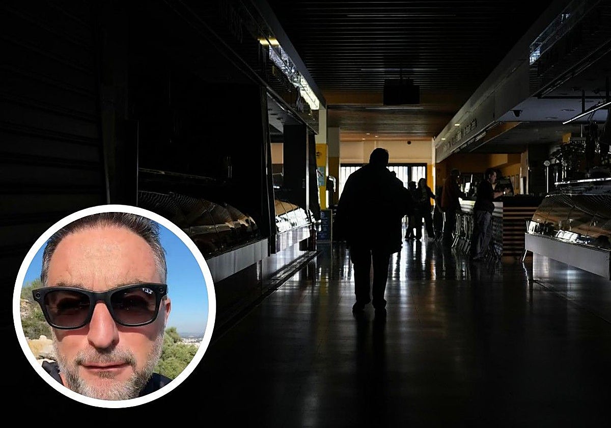 Un mercado de Barcelona, a oscuras este lunes