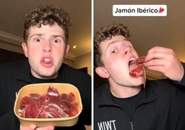 Un estadounidense prueba las tapas españolas y la gente se indigna por su opinión del jamón ibérico: «A mí me meten preso»