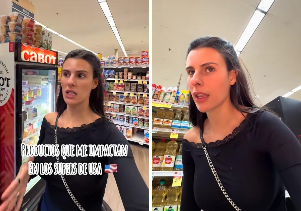 Una española va a un supermercado en Estados Unidos y muestra los productos que más le han impactado: «Me llevan presa»