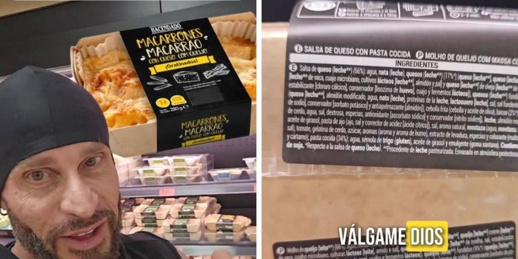 Un nutricionista va a mercadona y dice esto de la calidad de los macarrones preparados que venden: «válgame dios»