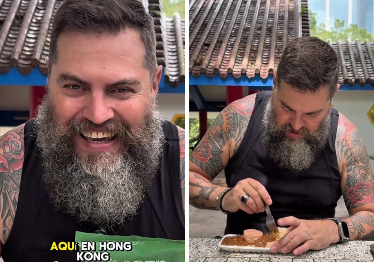 Un español prueba la ración de comida del ejército de China y opina sobre su sabor: «Pensaba que iba a saber más a lata»