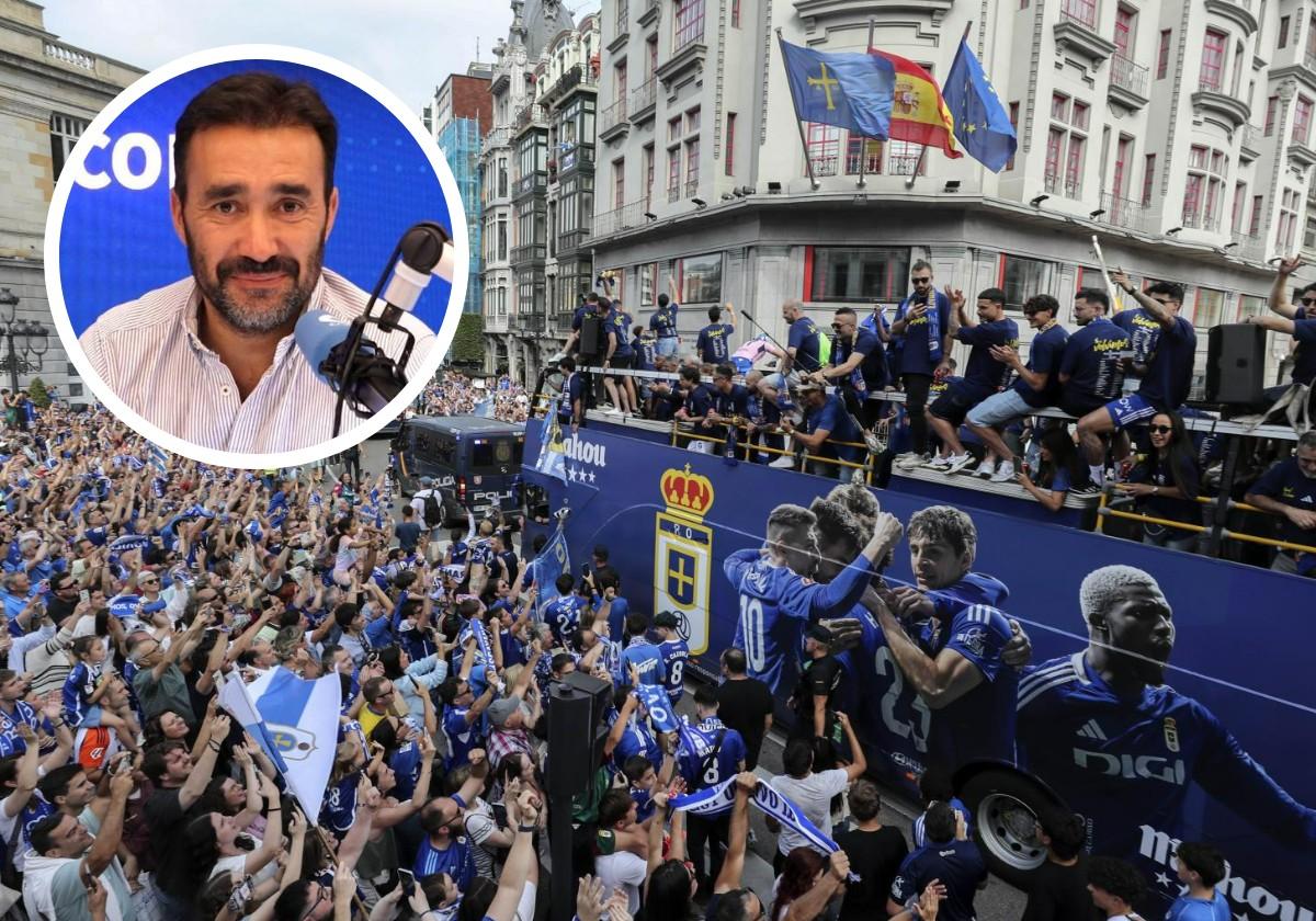 Juanma Castaño felicita al Oviedo por el ascenso y lanza un dardo al Sporting: «A ver si espabilamos»