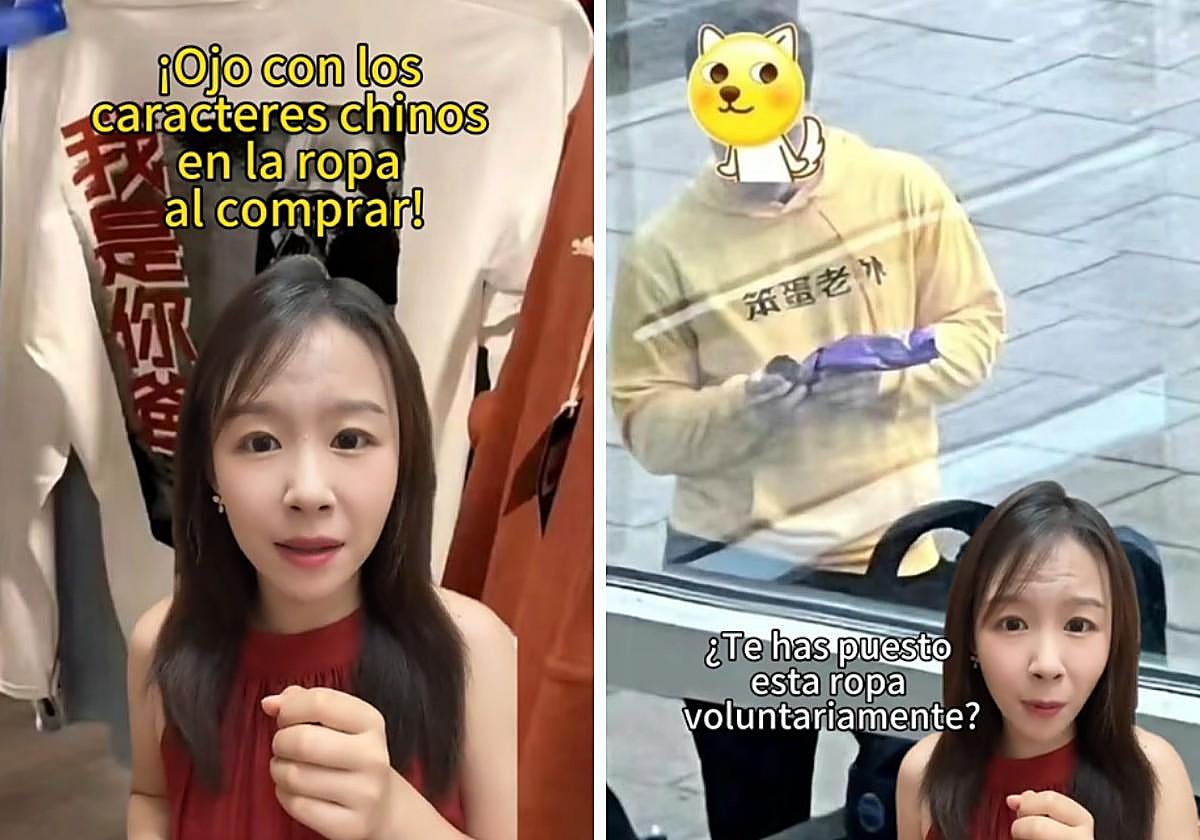 Una china alucina con las frases que incluyen algunas prendas de ropa en su idioma: «¿Te la has puesto voluntariamente?»