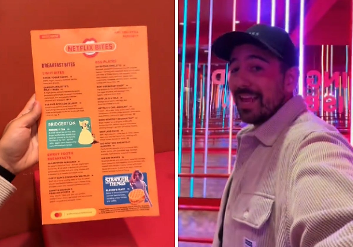 Un español va al único restaurante de Netflix del mundo y opina sobre su carta: «Hay muchas cosas pero...»