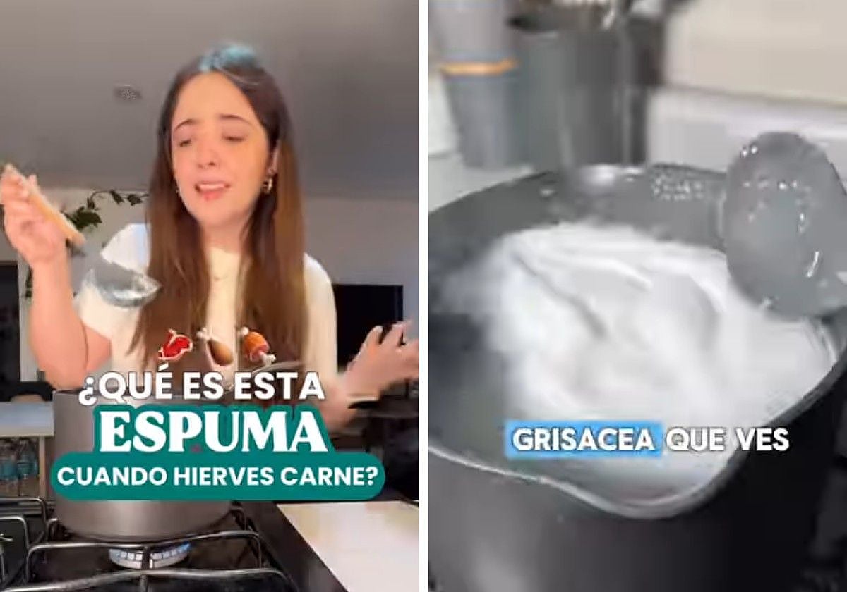 Una ingeniera de alimentos explica qué es la espuma que se forma sobre el agua al hervir carne: «No es suciedad ni impurezas»