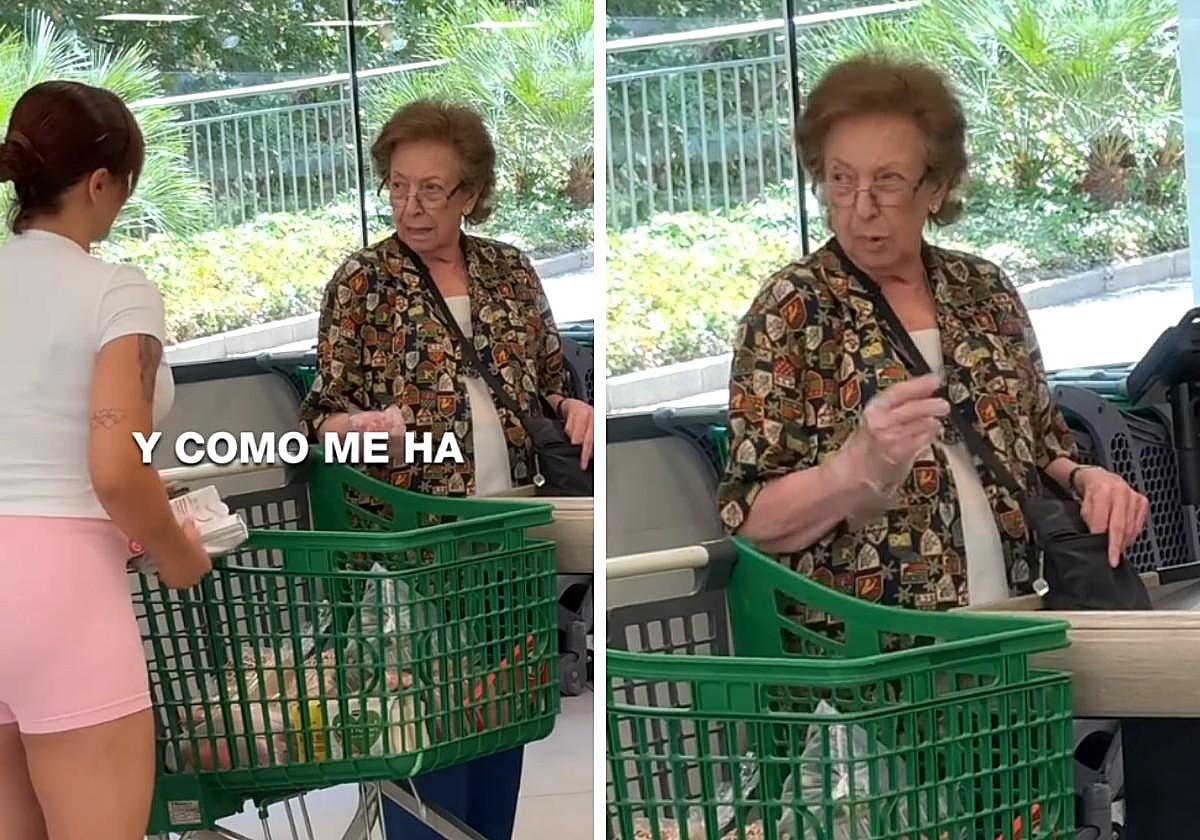 Pide dinero a una anciana en la caja de Mercadona para pagar un cartón de leche y ella reacciona así: «No entiendo nada»