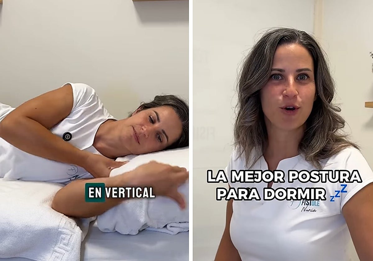 Una fisioterapeuta explica cuál es la mejor postura para dormir por las noches: solo necesitas dos almohadas