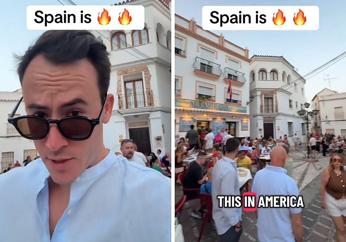 Un estadounidense de vacaciones en España pasa por la plaza de un pueblo y define con estas dos palabras el ambiente