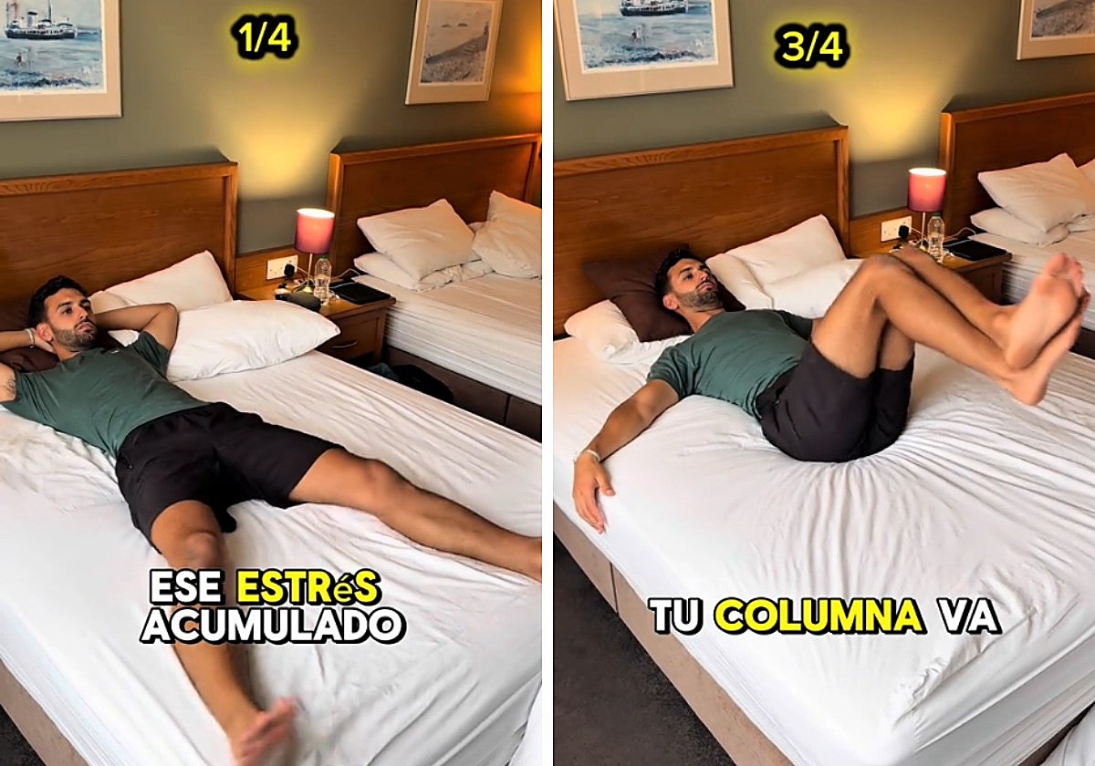 Un fisioterapeuta indica los ejercicios que debemos hacer antes de dormir