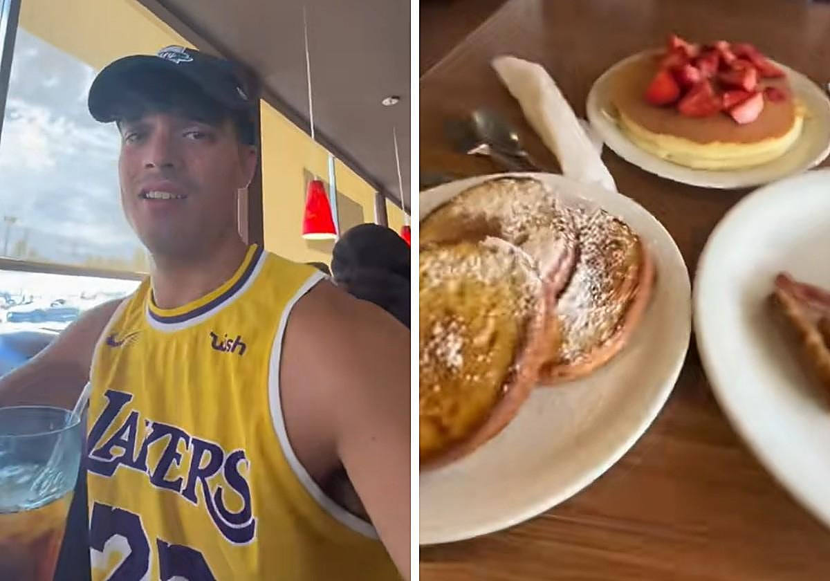 Un español prueba el típico desayuno americano: «Parece que estás en una película»