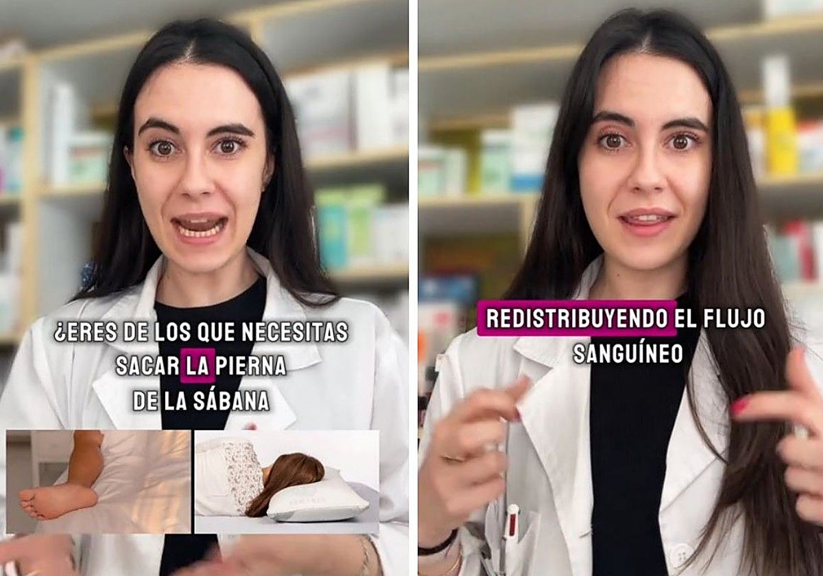 Elena Monje, farmacéutica: «Sacar la pierna de la sábana o darle la vuelta a la almohada mientras duermes tiene su explicación científica»