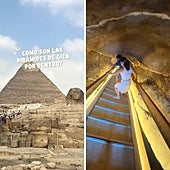 Una española de viaje en Egipto, sin palabras por lo que se encuentra en las pirámides de este país