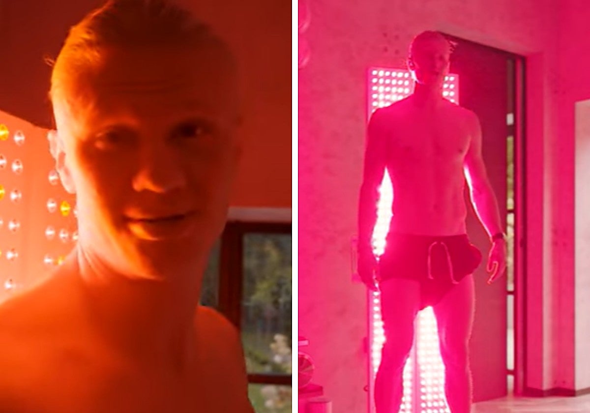 Erling Haaland, futbolista del Manchester City: «Del sol recibimos mucha luz roja y ahora no hay fuera, por lo que necesito que me dé en la espalda y en el cuerpo»