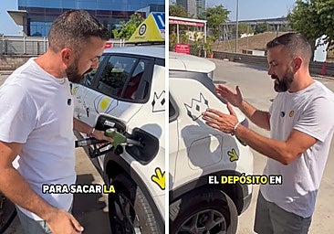 Un profesor de autoescuela explica cómo echar gasolina de forma correcta: «Para sacar la manguera...»